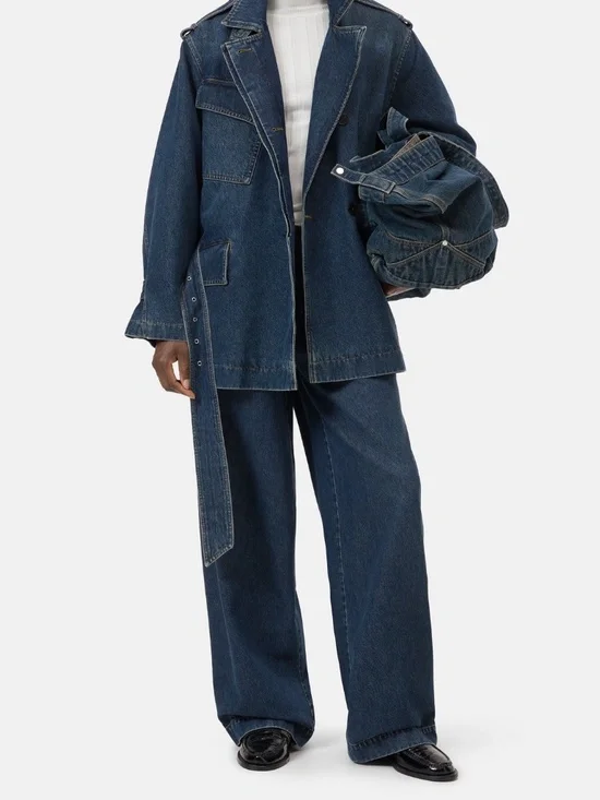 CLOSED Short Denim Trenchcoat (NWT) - Picture 5 of 6